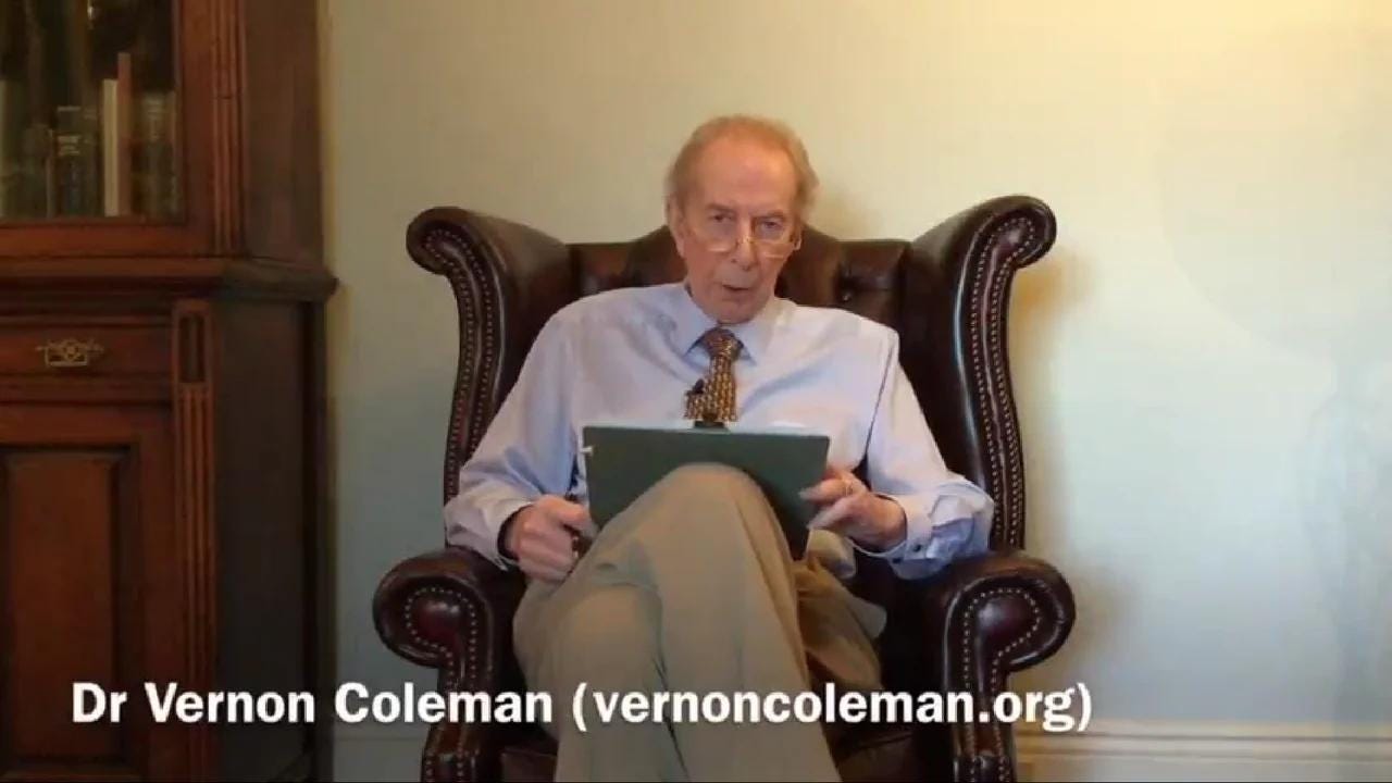 DR.VERNON COLEMAN, AND OLD MAN IN A CHAIR WARNS US TO STOP THE BIOWEAPONS DR.VERNON COLEMAN, AND OLD MAN IN A CHAIR WARNS US TO STOP THE BIOWEAPONS