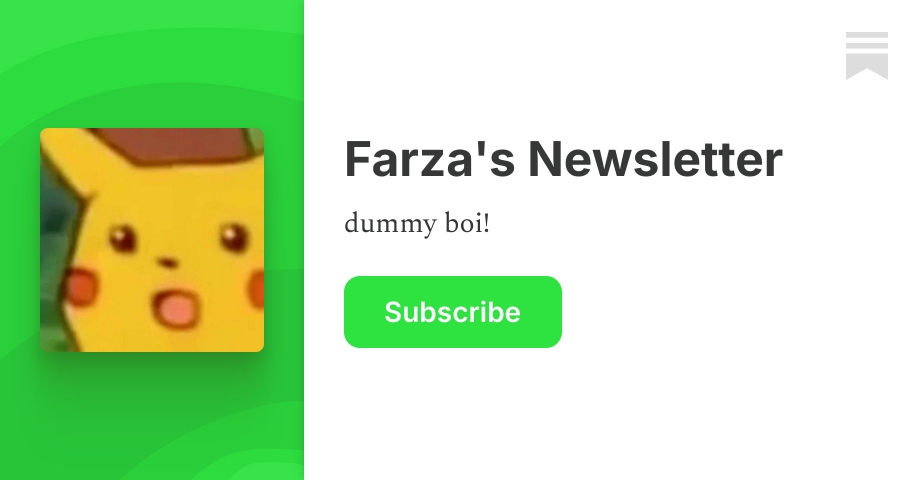 Farza's Newsletter | Substack