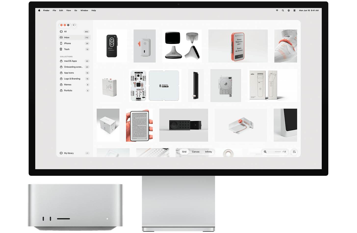 Atlas for Mac displaying an organized visual library of reference images Atlas for Mac displaying an organized visual library of reference images