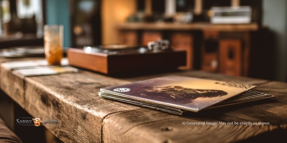 Four Kicks cigars by Crowned Heads with Kings of Leon vinyl.