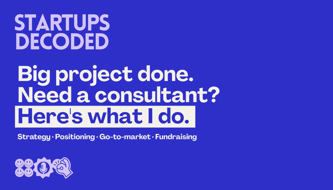 I just finished a big project. I have consulting time. Here’s what I do...