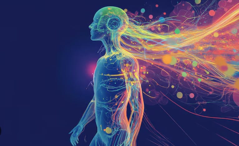 freepik human figure transformed data streams colorful freepik human figure transformed data streams colorful