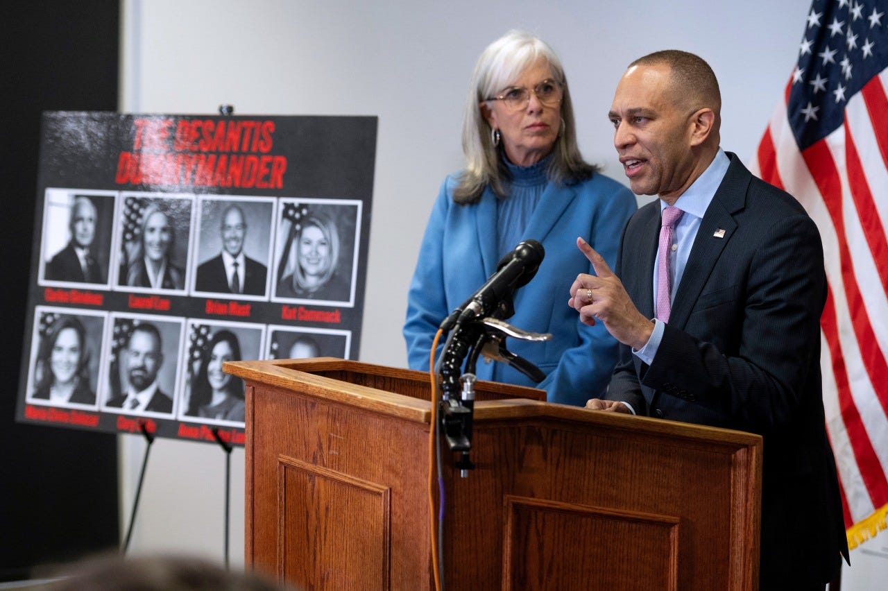 House Minority Leader Hakeem Jeffries in Washington on April 22. 