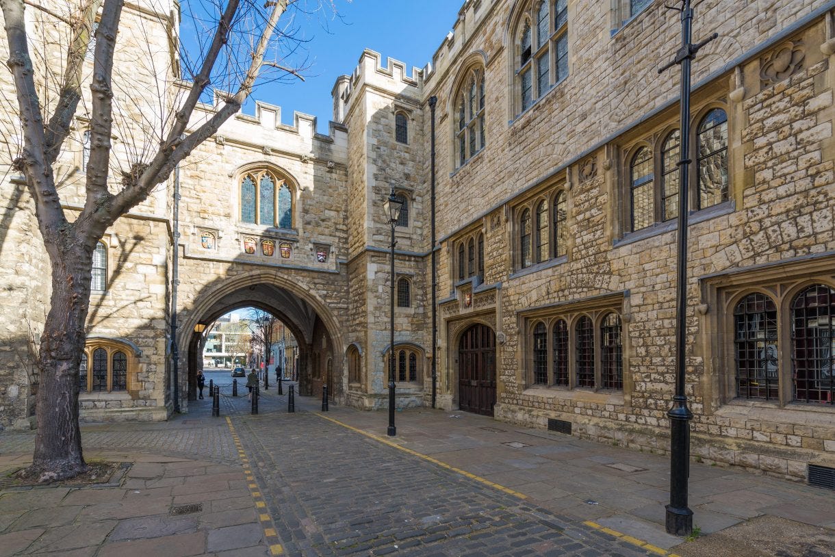 A modern photo of St. John's Gate, Clerkenwell