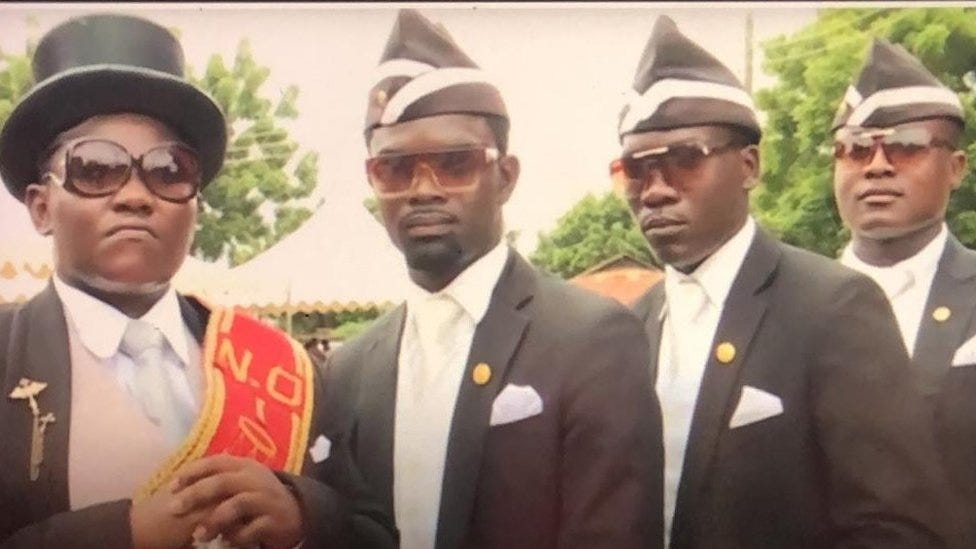 Coronavirus: How dancing Ghana pallbearers turn Covid-19 sensation - BBC  News Pidgin