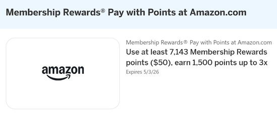 Amazon Pay with Points Amex Offer