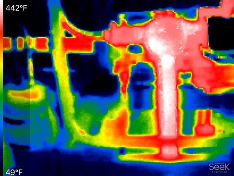 Thermal Images of running TSG