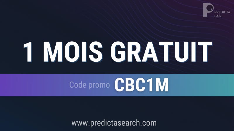 1 mois gratuit avec le code CBC1M - www.predictasearch.com 1 mois gratuit avec le code CBC1M - www.predictasearch.com