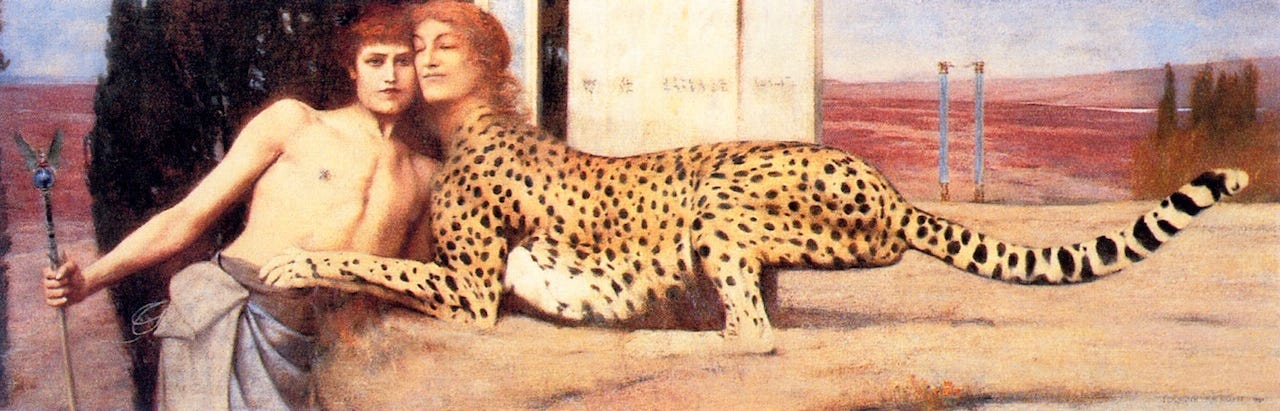 Fernand Khnopff, Caresses, 1896 Fernand Khnopff, Caresses, 1896