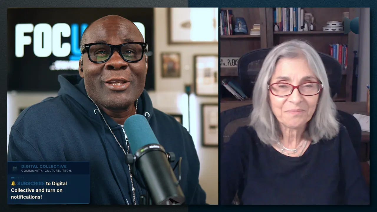 Two speakers in a video interview, facing the camera while discussing IT modernization