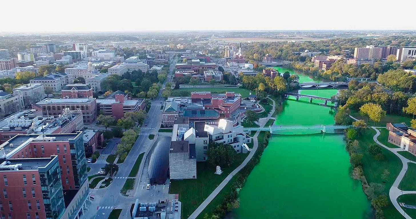 green iowa river