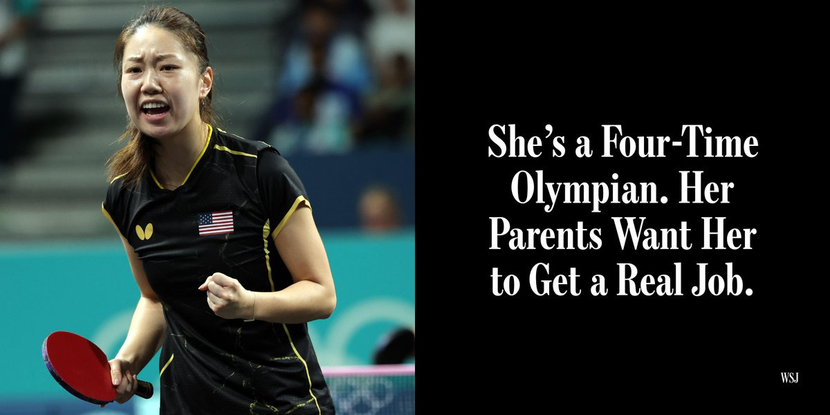 The Wall Street Journal on X: "Lily Zhang is the most decorated American  ever in her Olympic sport. Even she can't escape parental career pressure.  “Being a ping-pong athlete is not stable.”