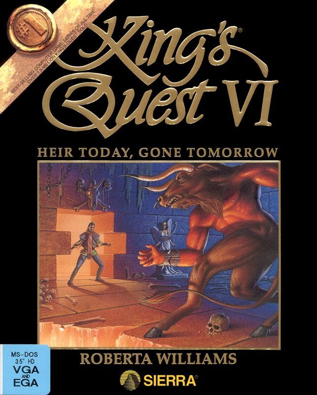 Front Cover for King's Quest VI: Heir Today, Gone Tomorrow (DOS)
