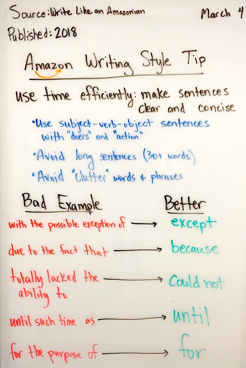 Amazon Writing Style Tip - by Danny Sheridan