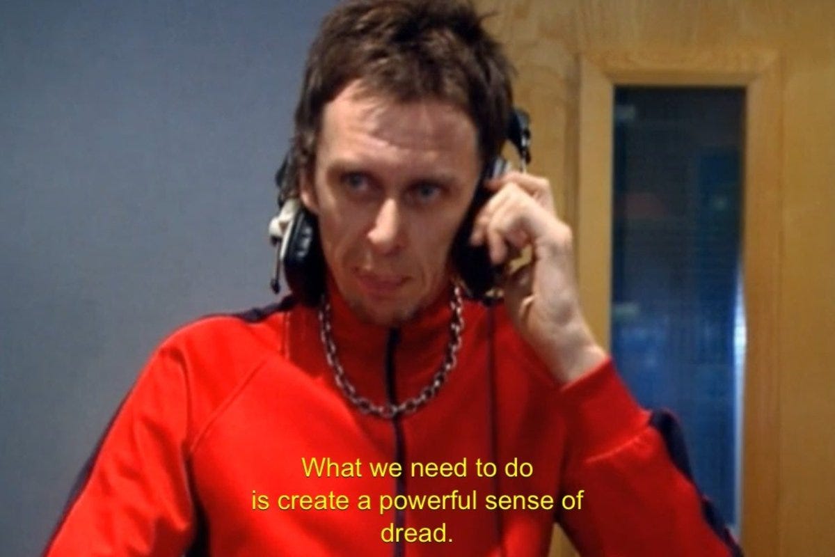 Peep Show Script в X: „Super Hans: What we really need to do is create a powerful  sense of dread. [Holds down on one key on the keyboard.] See, the longer the