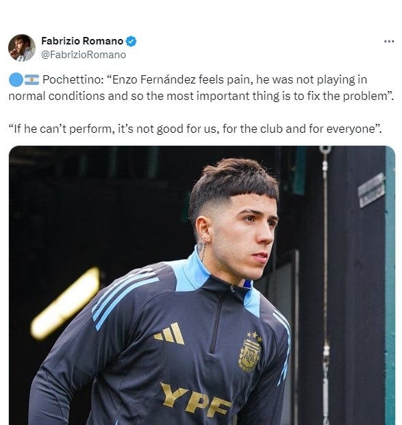 Enzo Fernandez Chelsea Premier League Mauricio Pochettino Enzo Fernandez Chelsea Premier League Mauricio Pochettino