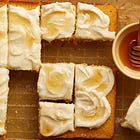 Cornbread Snacking Cake with Honey-Cream Cheese Frosting
