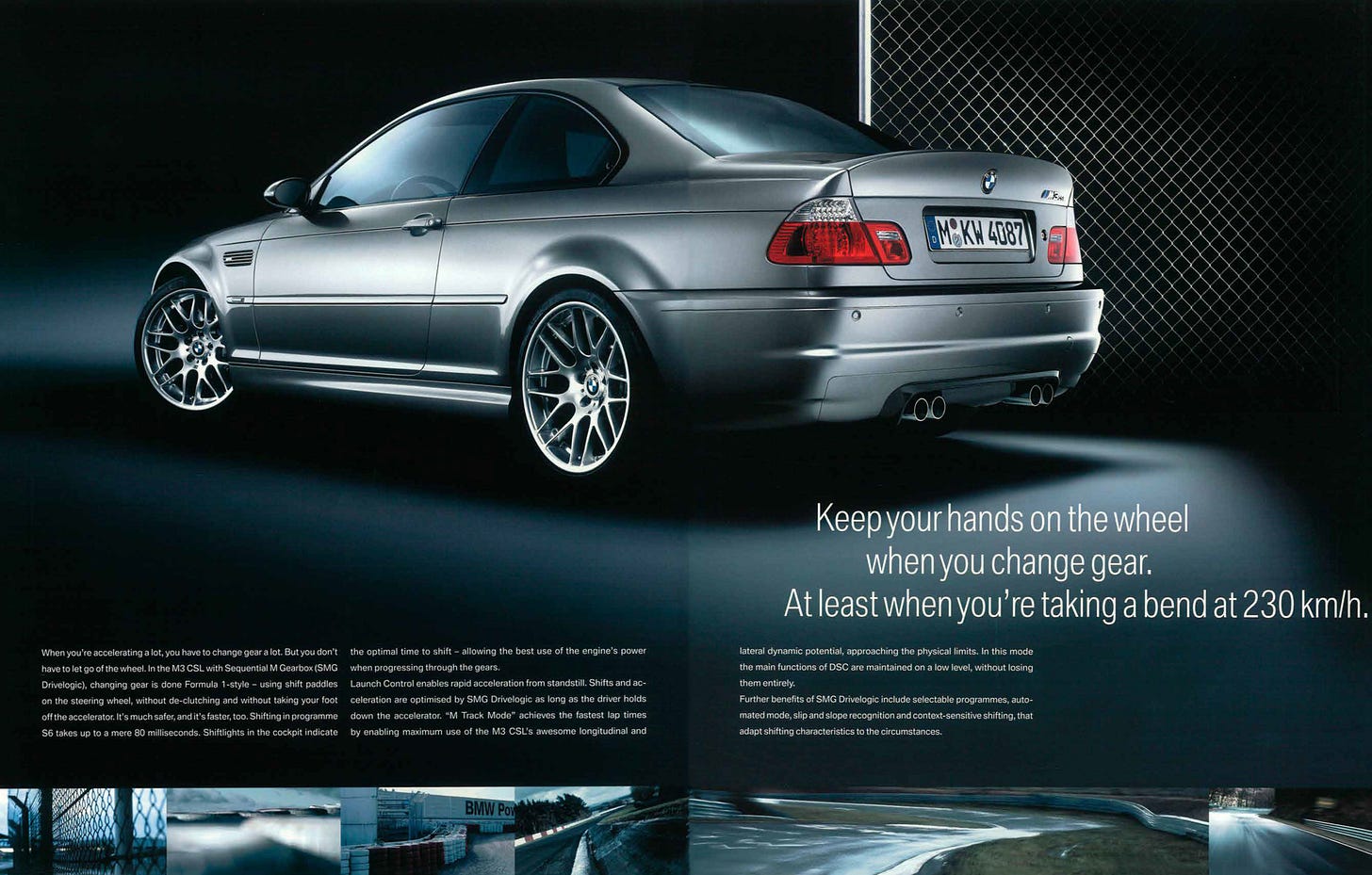 BMW E46 M3 CSL brochure SMG