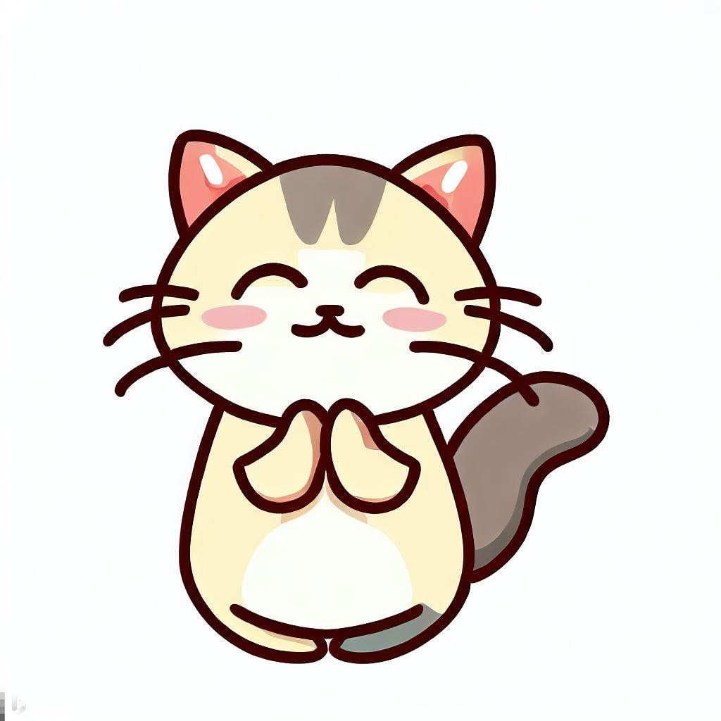 Image of cat saying "please"