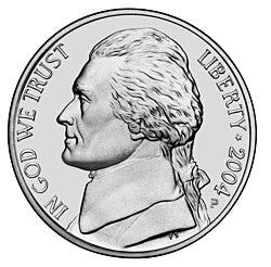 Jefferson has been depicted on the U.S. nickel since 1938. Jefferson has been depicted on the U.S. nickel since 1938.
