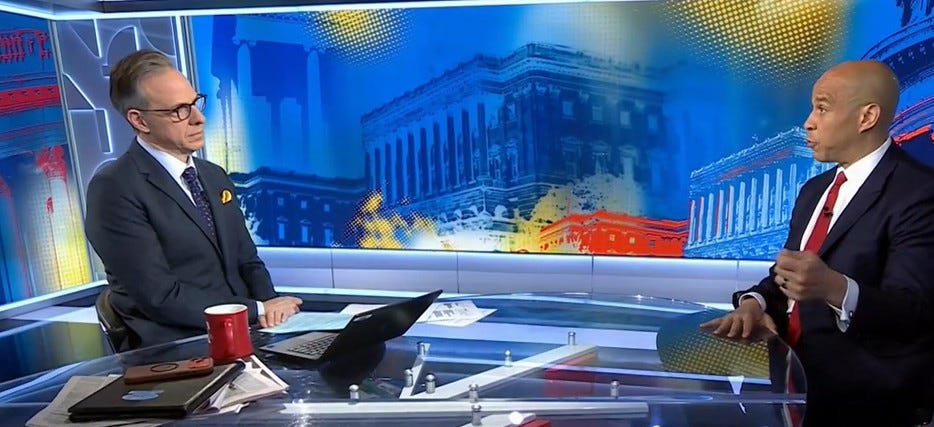 Cory Booker Drops The Hammer After Jake Tapper Tries To Blame Democrats For DHS Shutdown