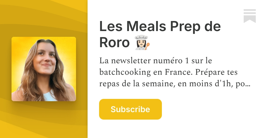 Les Meals Prep de Roro 👩🏻‍🍳 | aurore | Substack