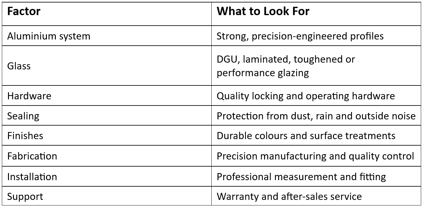 factors for good aluminium windows factors for good aluminium windows