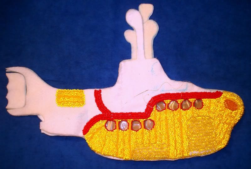 Bead Embroidery Beatles Beaded Yellow Submarine Lone Beader Magatamas Bead Embroidery Beatles Beaded Yellow Submarine Lone Beader Magatamas