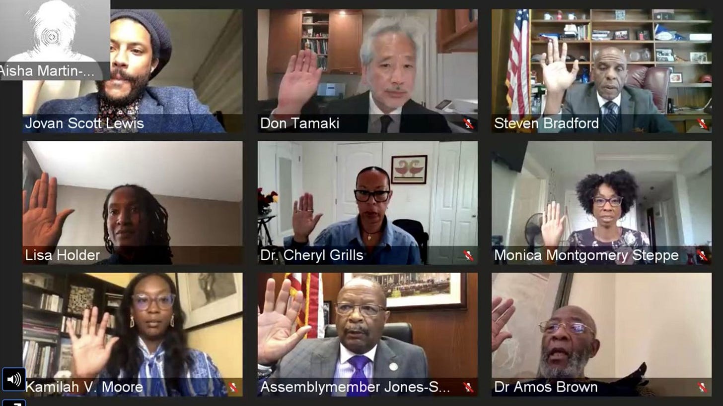 The California Task Force to Study and Develop Reparation Proposals for African Americans hosted its first public meeting June 1, 2021.