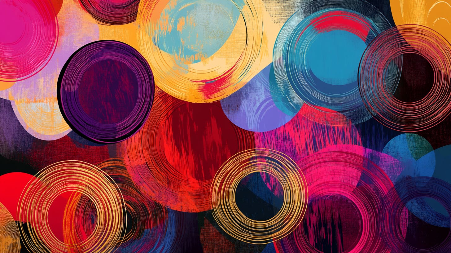 Abstract colorful circles.
