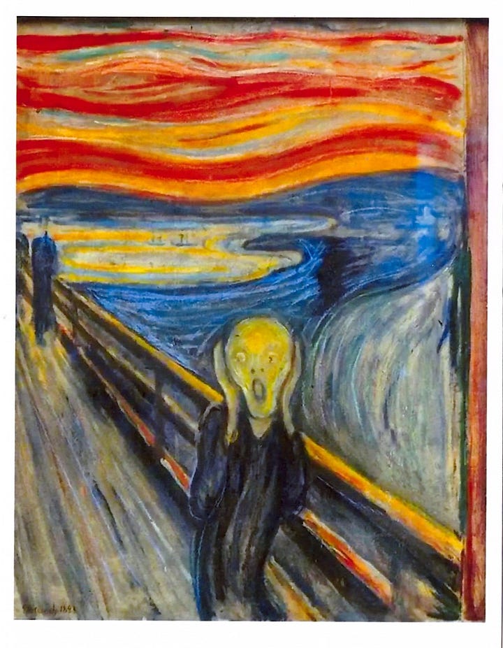 Inteiro postal de The Scream (1893). Edward Munch - China (2009)