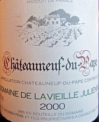 CU 2000 Domaine de la Vieille Julienne CDP CU 2000 Domaine de la Vieille Julienne CDP