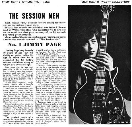 A page featuring Page in Beat Instrumental 1965 A page featuring Page in Beat Instrumental 1965