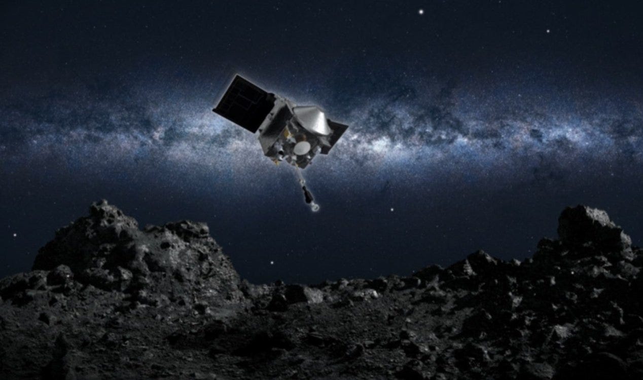 Cápsula Osiris-Rex da NASA retorna à Terra com amostras de asteroides.