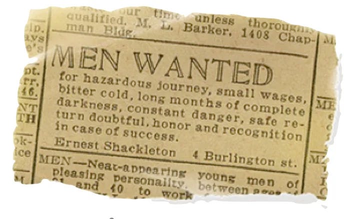 illustration of an ad in a newspaper