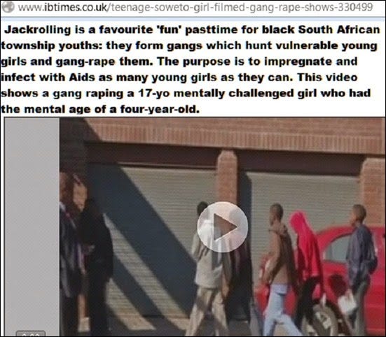 JackrollingBlackTownshipYouthsSouthAfricaReportUKvideo