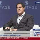 Heritage Chief's 'Violent' Talk Upsets Delicate Fascist Who Ran Project 2025 