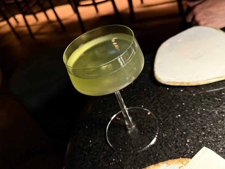 Cocktail, menu and Rubik's cube, Bijou, Mexico City