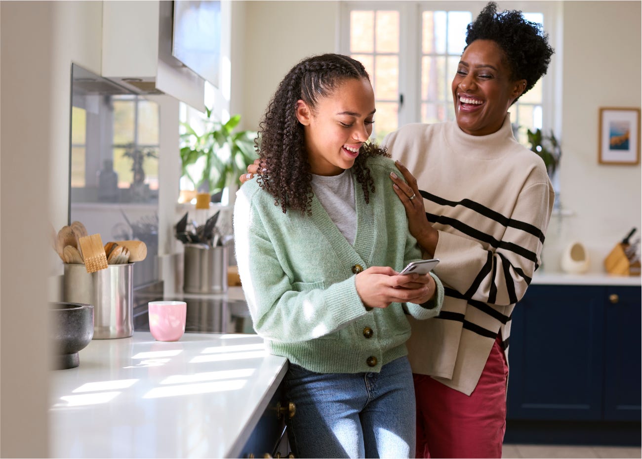 parent child laugh together