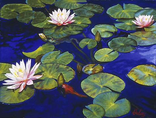 Nymphaea III, Watercolor, 21 x 27", © John Hulsey Nymphaea III, Watercolor, 21 x 27", © John Hulsey