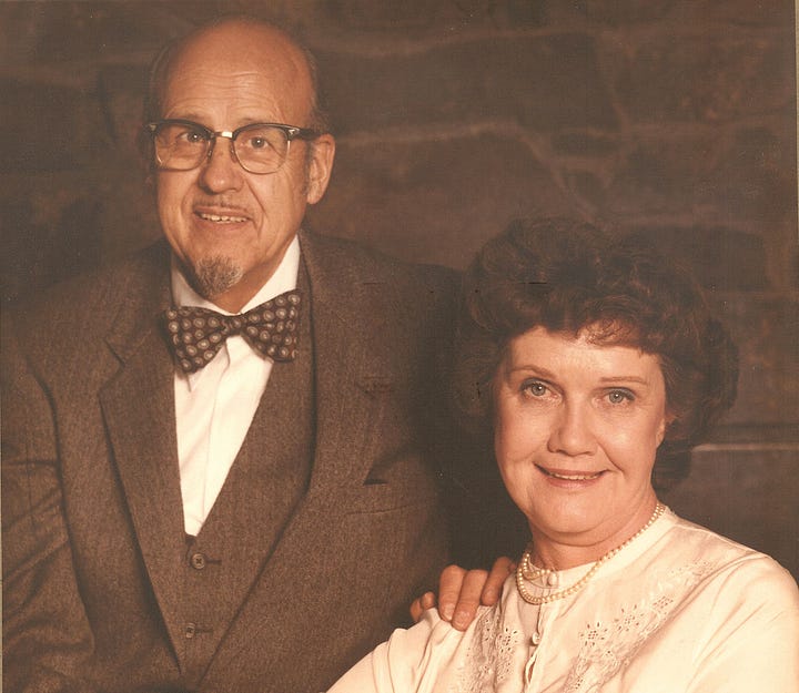 Glen S. Player, MD with his 4th wife Blanche Myrtle (Jackson) Bennett Player.