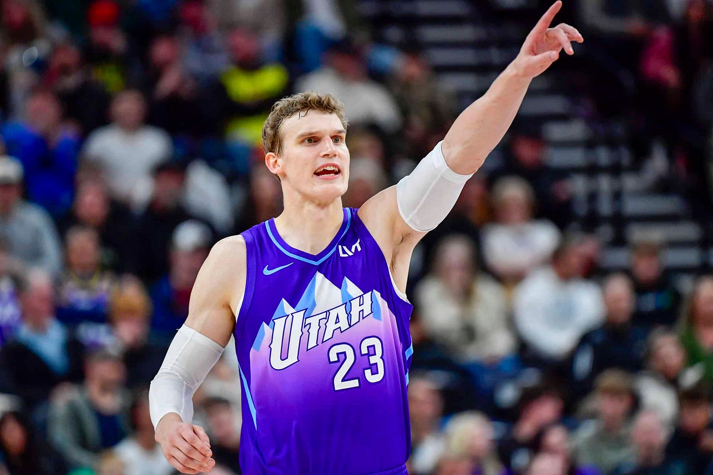Utah Jazz forward/center Lauri Markkanen NBA Knicks Utah Jazz forward/center Lauri Markkanen NBA Knicks