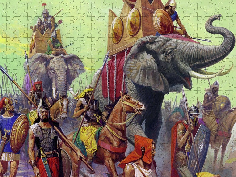 Hannibal?s Elephants Puzzle for Sale by Severino Baraldi Hannibal?s Elephants Puzzle for Sale by Severino Baraldi