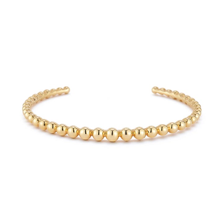 Dana Rebecca Designs 14k Gold Poppy Rae Graduating Pebble Cuff