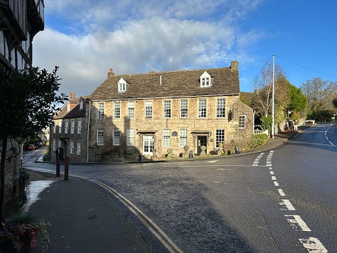 The other 3 corners of the crossroads at Norton St Philip. The Fleur De Lys Pub, The Plaine Hotel and numbers 1-3 Farleigh Road. Images: Roland's Travels