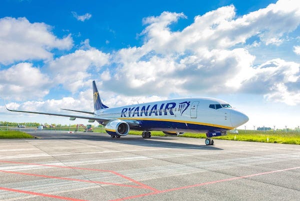 A Ryanair plane