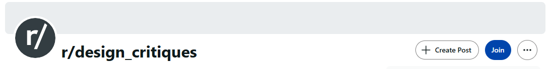 Screenshot of the r/design_critiques subreddit on Reddit, focused on UI and UX feedback.