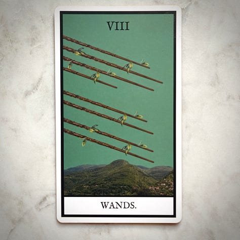 The eight of wands tarot deck, six different interpretations of the tarot artwork and cards