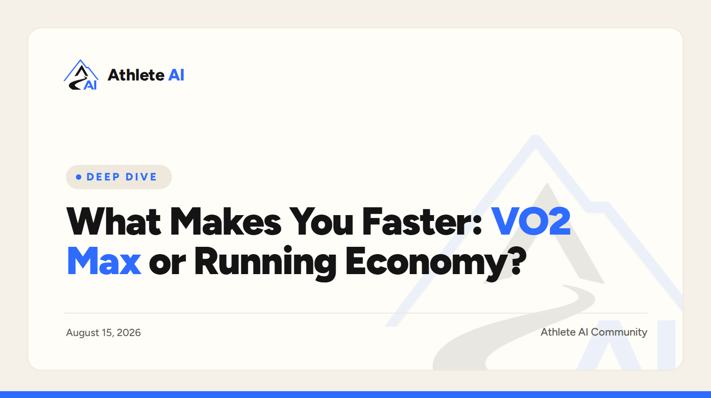 What Makes You Faster: VO2 Max or Running Economy?