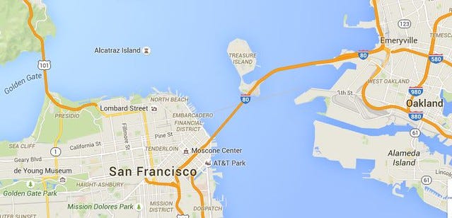 treasure island google map treasure island google map